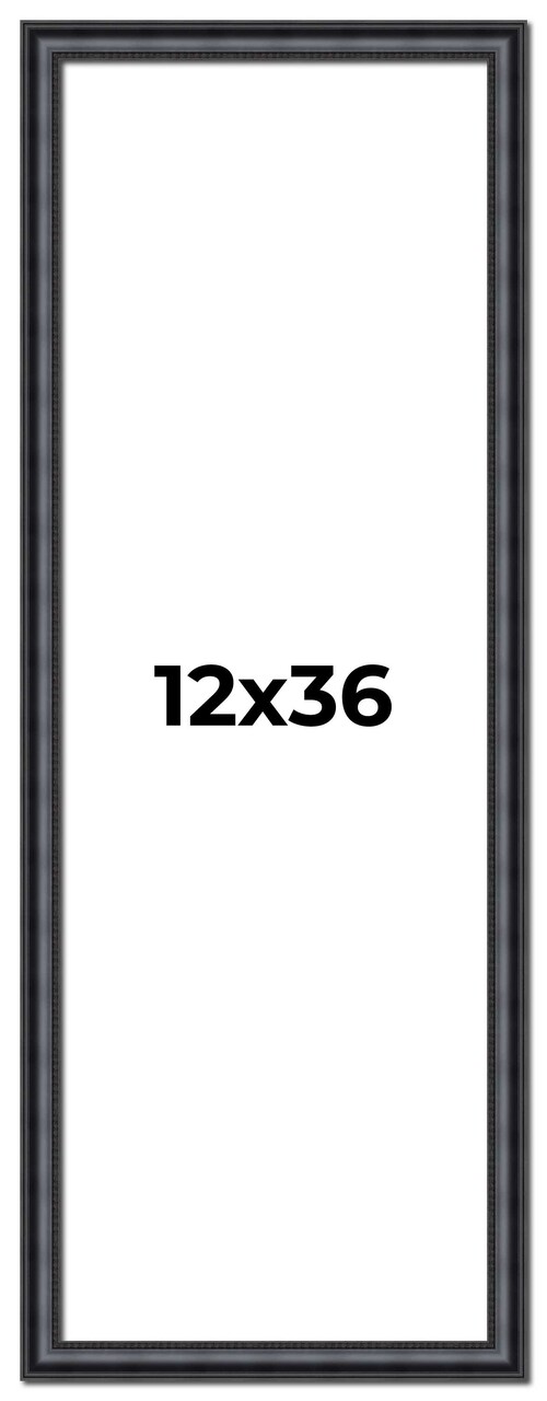 Panoramic Linear Black Picture Frame - UV Acrylic, Foam Board Backing, Hanging Hardware